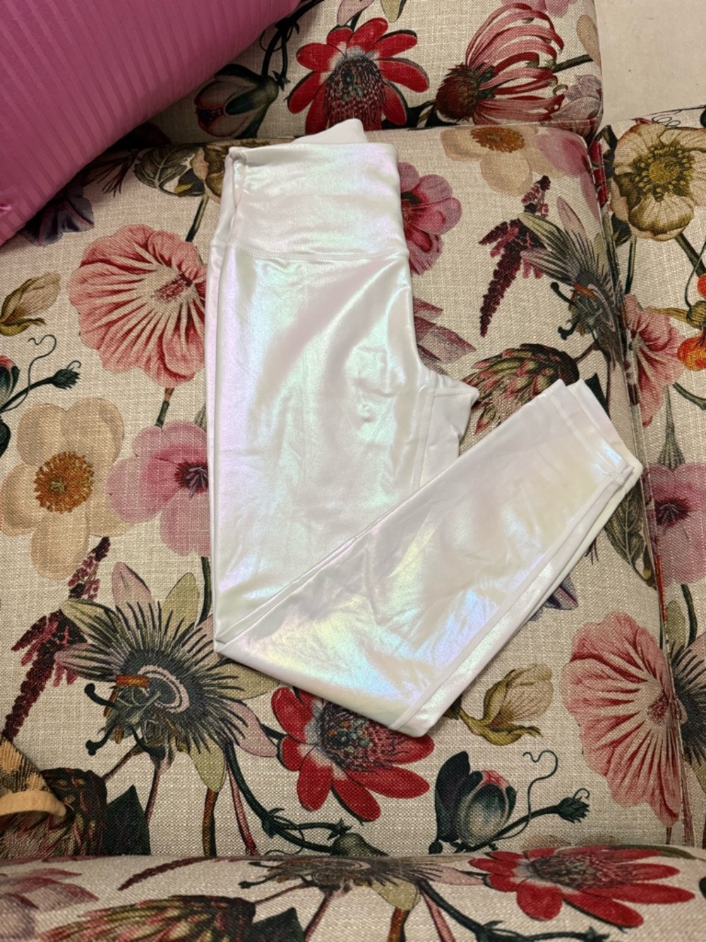 ZYIA White Iridescent Active Leggings - Picture 2 of 3